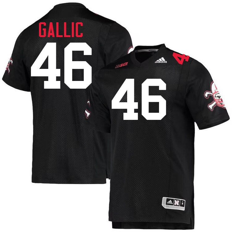 Kevin Gallic Nebraska Jersey,Nebraska Cornhuskers Football Uniforms,Jersey-Blackshirt Home